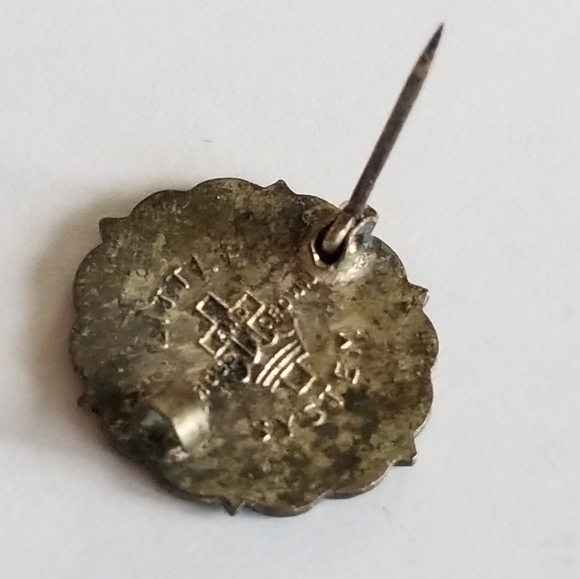 Vintage Methodist Sunday School pin brooch Little System blue silver tone - Picture 2 of 10